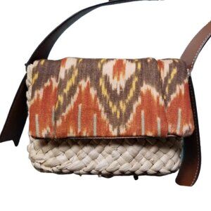 SAM EDELMAN STRAW New CROSSBODY Shoulder Bag Clutch Purse
